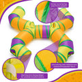 Cat Tunnel for Indoor Cats Large, Collapsible Cat Playhouse Pet Play Tunnel Tube Maze with Hanging Pom-Poms and Interact
