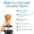 Hemp Calming Chews for Dogs, Dog Calming Treats Anxiety Relief 100% Golden Ratio of Natural Ingredients Treat, Aid with 