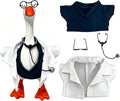 7 Inch Desk Goose Outfits Doctor Nurse Desk Goose Clothes Accessories with Doctor Uniform,Scrubs,Stethoscope & Glasses,D