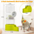 BNOSDM Bird Water Dispenser 2 Pcs Automatic Parakeet Cage Feeder No Mess
