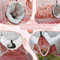 EAEDMY Rat Ferret Hammock Toys Cage Accessories, Guinea Pig Hideout Tunnel, Warm Bed for Rat Ferret Guinea Pig Sleep Hid