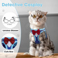 NCMAMA Cat Vest Harness and Leash Set for Walking Escape Proof, Adjustable Kitten Harness Breathable Mesh with Reflective Strips Harness for Kitty Puppy Bunny (Blue, XS)