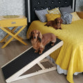 AlphaPaw - Original Natural Wood PawRamp for Small & Large Dogs - No Assembly Required - Adjustable Height Pet Ramp for 