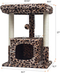 SYANDLVY 27" Cat Tree for Indoor Cats, Activity Tower with Scratching Posts