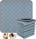 6 Packs Washable Guinea Pig Cage Liners, Waterproof Guinea Pig Pee Pads Reusable Absorbent Bedding Anti Slip Mats for Sm