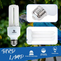 REPTI HOME UVA UVB Light Bulb for Birds 2.4 UVB 20W Compact Flourescent Lamp for All Kinds Captive Birds