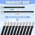 10 Pcs Horse Bucket Strap Hangers, Adjustable 20 to 31 in