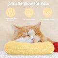 Pet Small Pillows for Small Dogs Cat U-Shaped Puppy Neck Pillow for Indoor Improve Relief Sleeping Machine Washable (Yel
