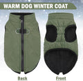 SCENEREAL Winter Dog Vest Coat with Harness Built in