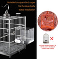 HOSUKKO Bird Bath for Cage No-Leakage 6.4inch x 6.4inch Acrylic Clear Bird Bathtub Parrot Parakeets Shower Bird Feeder for Cage Bathtub Box for Small Bird Parrot with 4 Hooks