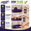 Absolutely Clean Amazing Small Animal Cage Cleaner, Just Spray/Wipe, Easily Removes Messes & Odors - Hamster Cages, Mice