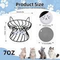 TRUNDISAN Elevated Cat Food Dish, Ceramic, Non-Slip Stand, Raised Feeding Station, 5 in, Shallow for Whiskers, Dishwasher Safe