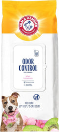Arm & Hammer Odor Control Dog Wipes, Kiwi Blossom, 100 Count