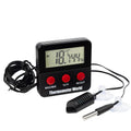 Digital Reptile Thermometer Hygrometer with 2 External Remote Probes