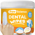 Paw Science Dog & Cat Teeth Cleaning Wipes - Dental Finger Wipes for Cats & Dogs - Pet Toothbrush & Tooth Brushing Kit - Effective Teeth Cleaner (Unscented)