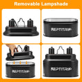 Dual Reptile Light Fixture with Switches, Reptile Heat Lamp Fixture, Reptiles Terrarium UVB Bulb Fixture for Bearded Dra