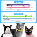 16 PCS Breakaway Cat Collars,Kitten Collar with Bell Cat Collars for Boy Girl Cats Breakaway Collar for Cats 6-9 Inch