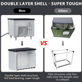 Indestructible Heated Cat House for Outside - Extremely Waterproof & Weatherproof Heated Outdoor Cat House with Escape D