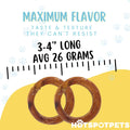 hotspot pets Bully Stick Rings for Dogs (10 Pack) 4 Inch Circles- Premium All Natural Long Lasting Twisted Beef Pizzle D