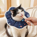 Cat Cone Collar Adjustable, Protective Recovery Collar Soft, Cat Cone Neck Prevent Licking Wound After Surgery, Pet Neck Cone for Kitten Cats (S)