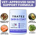 Skin & Coat Supplement for Dogs - Omega 3 6 9 Fish Oil & Vitamin E Soft Chews - Dog Itch Relief, Anti-Shedding & Shiny C