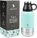 Portable Dog Water Bottle with 2 Removable Water Bowls for Dogs – Leak-Proof Insulated Stainless Steel Dog Water Bottle 