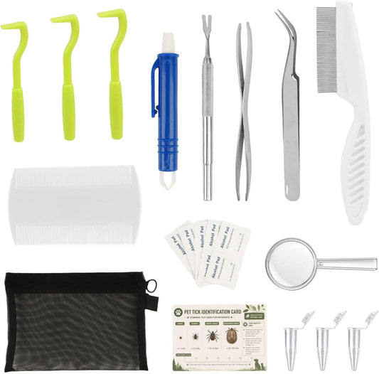 20 PCS Tick Removal Tool for Dogs, Stainless Steel Tick Puller Remover