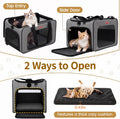 Soft-Sided Cat Dog Pet Travel Carrier Airline Approved, Medium Gray