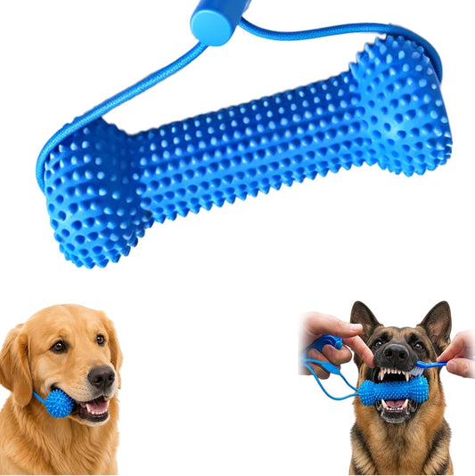 Dual-Action Canine Dental Prop, Dental Chew Toy for Dog Teeth Cleaning