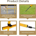 TNZMART 2.6 FT Dog Agility Obstacle Course Backyard Set Wave Poles and Adjustble Hurdles Training Exercise Equipment for Dogs (Pack of 6 Yellow)