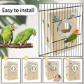 kathson Parakeet Nesting Box Transparent Bird House Bird Nest Box for Cage Parrot Nesting Boxes Wooden Breeding Box for 