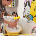 Pet Shower Cap - Waterproof Shower Caps for Sphynx Reusable Cats Ear Protection Bath Cap with Adjustable Strap Ear Covers for House Cats Small Dogs Puppy Pet Grooming Accessories (Yellow)