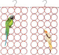 Yopay 4 Pack Parrot Bird Swing Hanging Toys, Rat Climbing Ladder Rope Perch, Net Toy for Cage, Mouse, Mice, Parakeets Cockatiels Conures Lovebirds, Multiple Purpose Scarf Hanger
