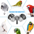 Tioncy 2 Pcs Stainless Steel Bird Bowls, Clip on Parrot Food Water Cups