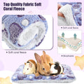 Jetec 3 Pcs Guinea Pig Beds, Fleece Small Animal Mats, Heart, Purple