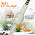 Aquarium Siphon Gravel Cleaner Manual Water Changer Kit, Small
