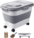 20-23 Lbs Dog Food Storage Container,Collapsible Dog Food Container