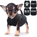 4 Pieces Chihuahua Clothes Dog Clothes for Small Dogs Boy Summer Teacup Yorkie Spring Letter Security Pet Shirts Soft Puppy Cloth Tiny Doggie Outfit Pet Cat Clothing XXS Black