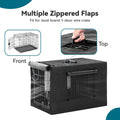 PETSFIT Dog Kennel Cover for Wire Dog Crate(30in/36inch/42inch), Single Door, Mesh Window, Flap On The Top and Back is D