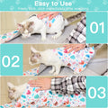 27.6" Cat Grooming Wrap, Cat Wrap for Cutting Nails, Self-Adherent Fabric Wrap for Cats, Cat Burrito Wrap Anti-Scratch, 