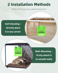 Pawfly Bearded Dragon Feeder - Escape-Proof Corner Reptile Food Box, Wall-Mounted with Suction Cups for Insects - Bug Bo