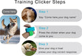 HoAoOo Pet Clicker for Dogs/Cats/Horses/Birds or Other Animals - Mini Finger Clickers for Training (Black + Blue)