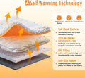 WanpeeGoo Self Warming Cat Bed, Heated Cat Bed, 2.0 Upgraded Thermal Foil Heating Pad, Plush Self-Heating Pet Mat for Crate, Floor, with Removable Washable Cover, Non-Slip, 15"x19"