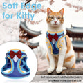 NCMAMA Cat Vest Harness and Leash Set for Walking Escape Proof, Adjustable Kitten Harness Breathable Mesh with Reflective Strips Harness for Kitty Puppy Bunny (Blue, XS)