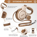 26ft Retractable Dog Leash for Large Dogs up to 110 lbs, Khaki