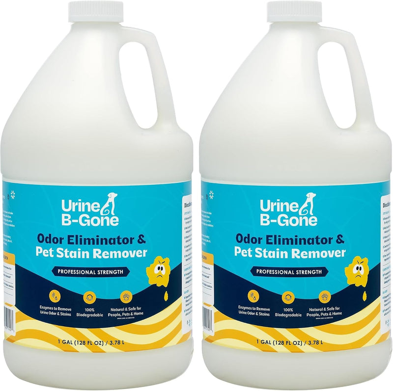 Urine B-Gone, Professional Enzyme Odor Eliminator & Pet Stain Remover, Human, Cat & Dog Urine Cleaner, Effective on Laun