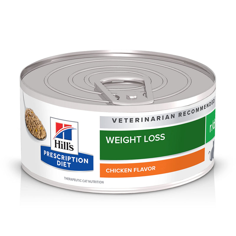 Hill's Prescription Diet r/d Weight Reduction Wet Cat Food, Chicken, 5.5 oz. Cans, 24-Pack