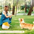 MEKAPLE Automatic Dog Ball Launcher, Dog Ball Thrower with 15 Mini Tennis Balls Sizing 2 Inch and Mesh Bag, Interactive 