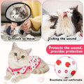 Meyeyaia 6 Pack Recovery Suit for Cats, Breathable Female and Male Onesie Cat Recovery Suit E Collar Alternative Pajama for After Surgery Spay Abdominal Skin Anti Licking(Medium)