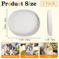 BNOSDM Silicone Dog Food Plate Shallow Dogs Bowl Flat Cat Dish 2 Pack Small Puppy Plates for Small Dog and Cats Whisker Fatigue Pet Feeding Bowls for Dry and Wet Food (Grey)